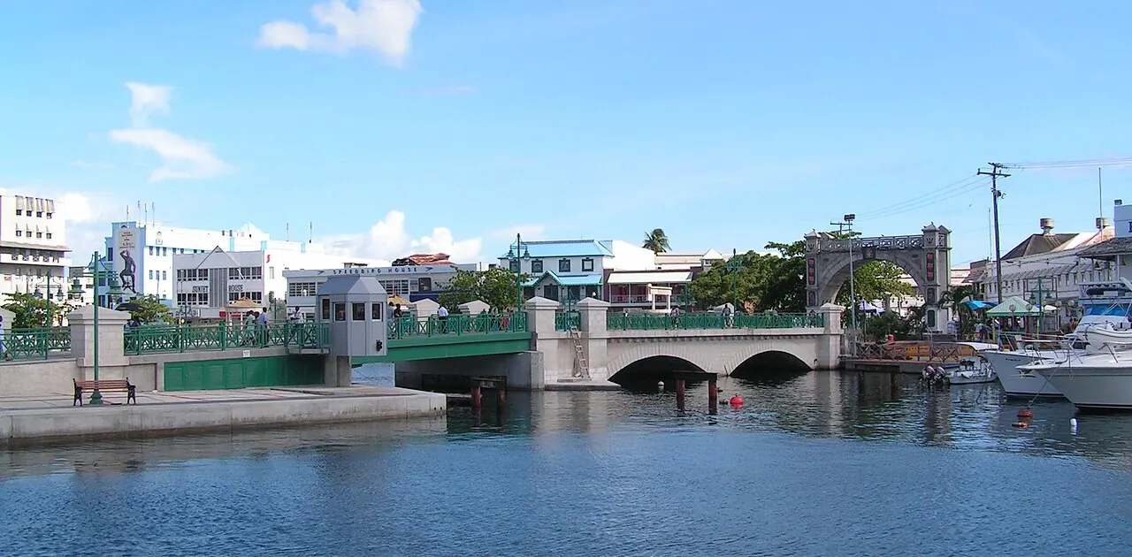 The Chamberlain Bridge over the Careenage in Bridgetown