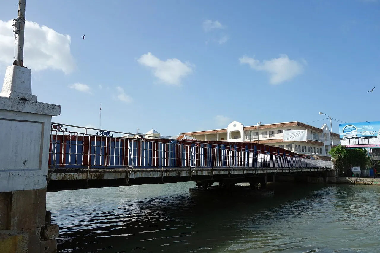 The Swing Bridge over Haulover Creek in Belize City
